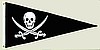 Jack Rackham Black 18"x36" Pennant